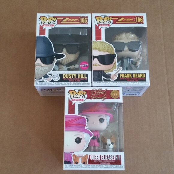 Funko Pop Toys Funko Pop Zz Top Dusty Hills Frank Beard And Queen